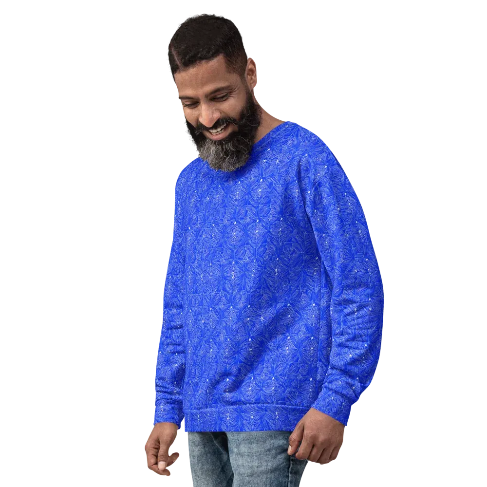 Azure Filigree on Sweatshirt — Left Front
