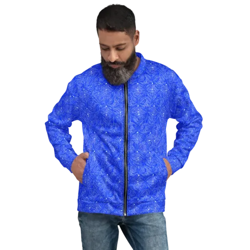 Azure Filigree on a Bomber Jacket