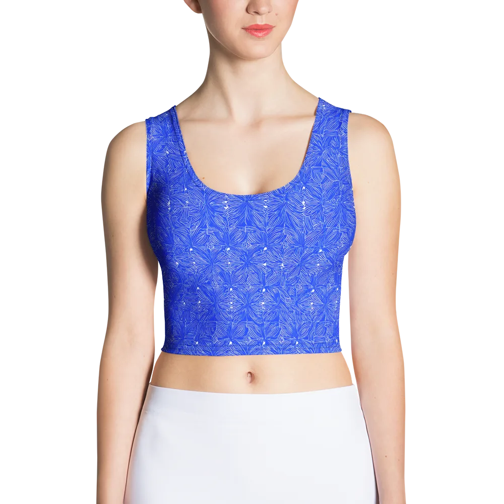 Azure Filigree on Crop Top — Front