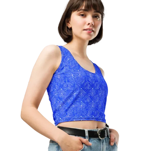 Azure Filigree on a Crop Top
