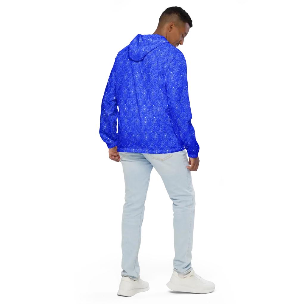 Azure Filigree on Men's Windbreaker — Back