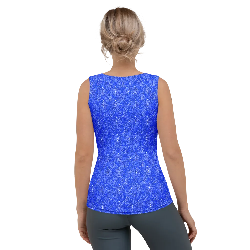 Azure Filigree on Women's Tank Top — Back