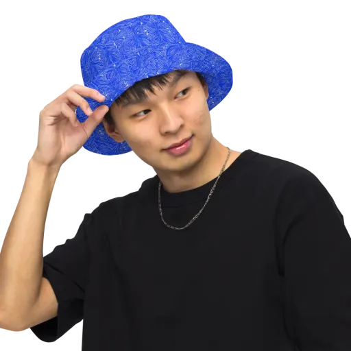 Azure Filigree on a Reversible Bucket Hat