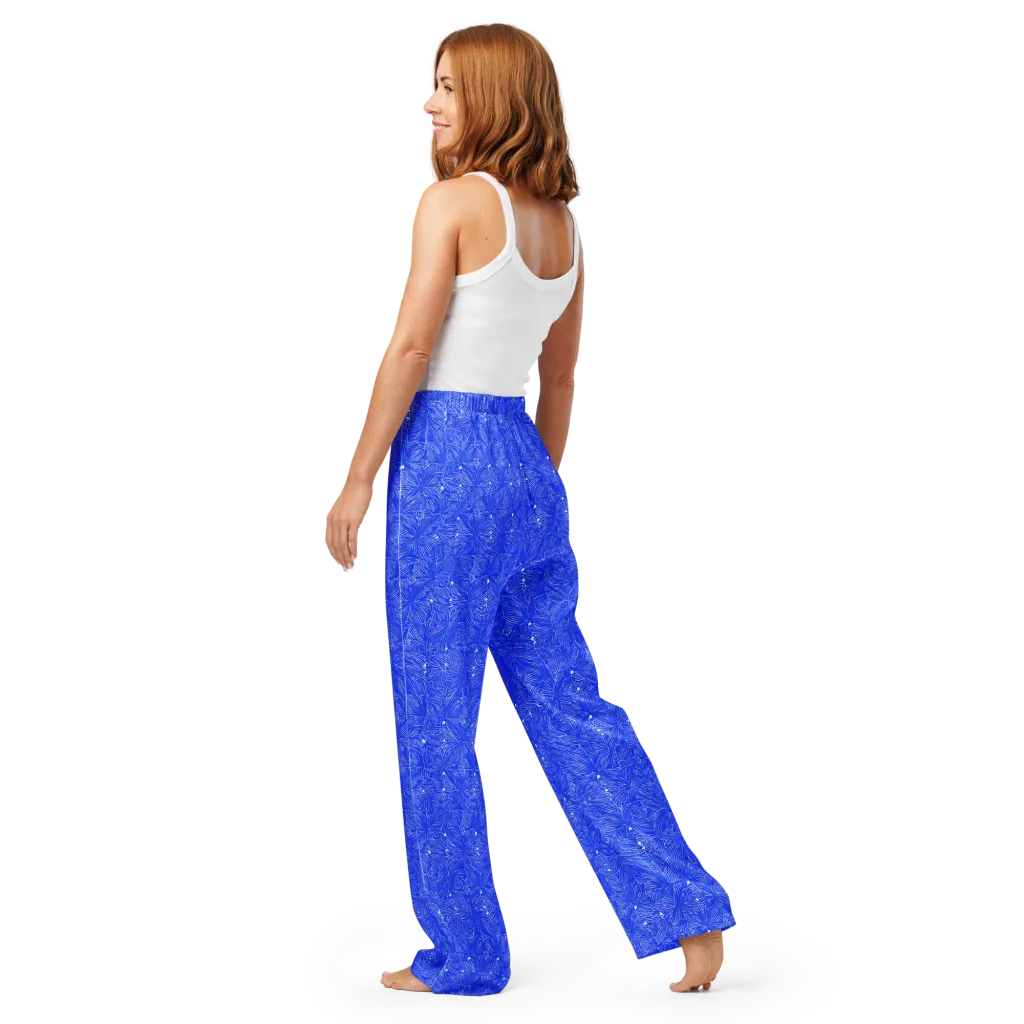 Azure Filigree on Women's Pajama Pants — Back