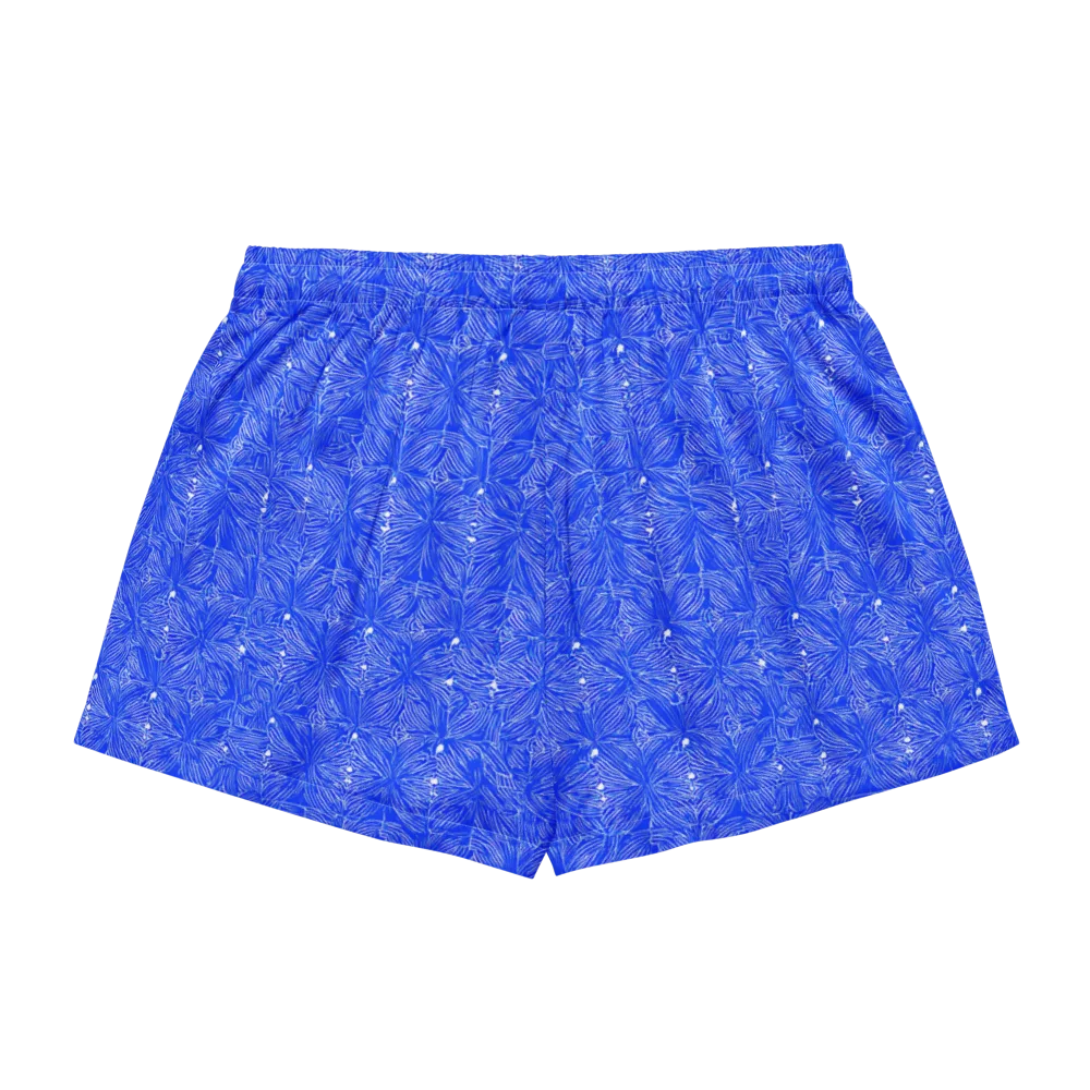 Azure Filigree on Women's Pajama Shorts — Back