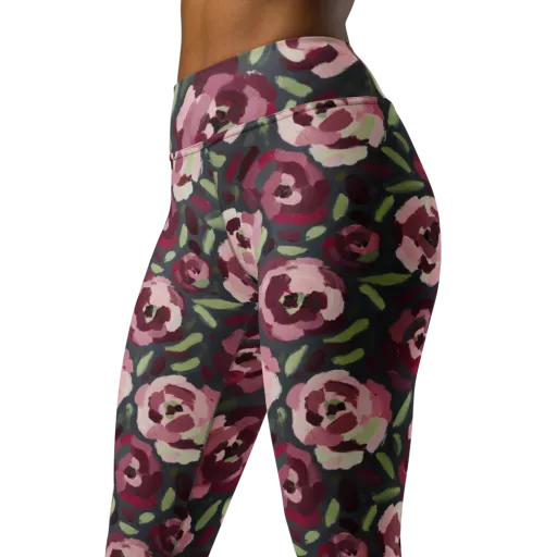 Painterly Nocturne on a Yoga Leggings