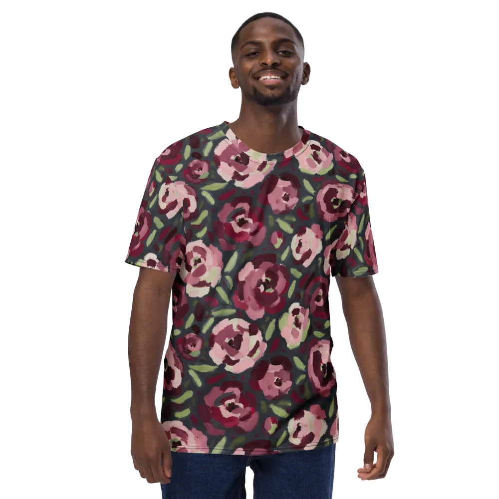Painterly Nocturne on Men's Crew Neck T-Shirt — Front