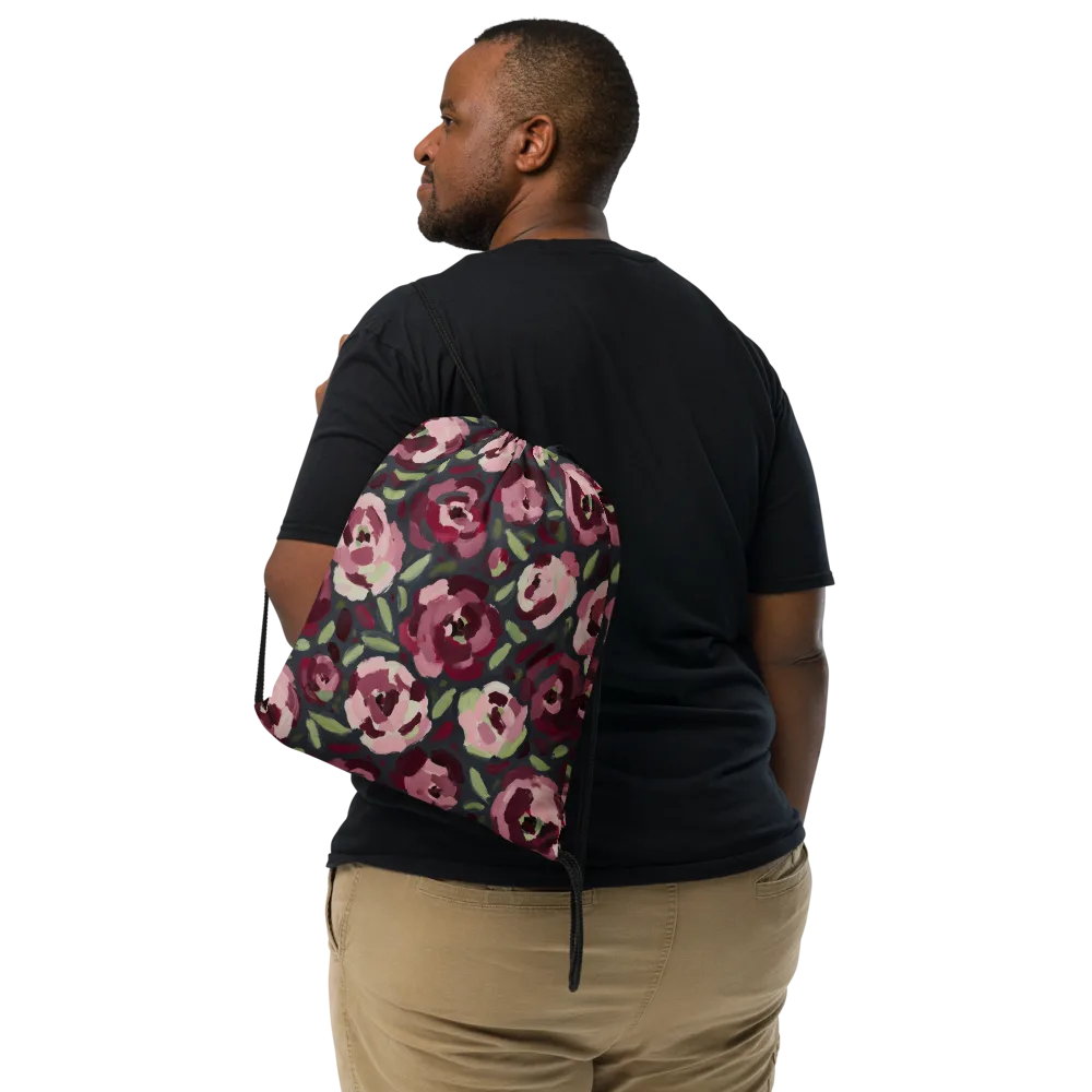 Painterly Nocturne on Drawstring Bag — Front