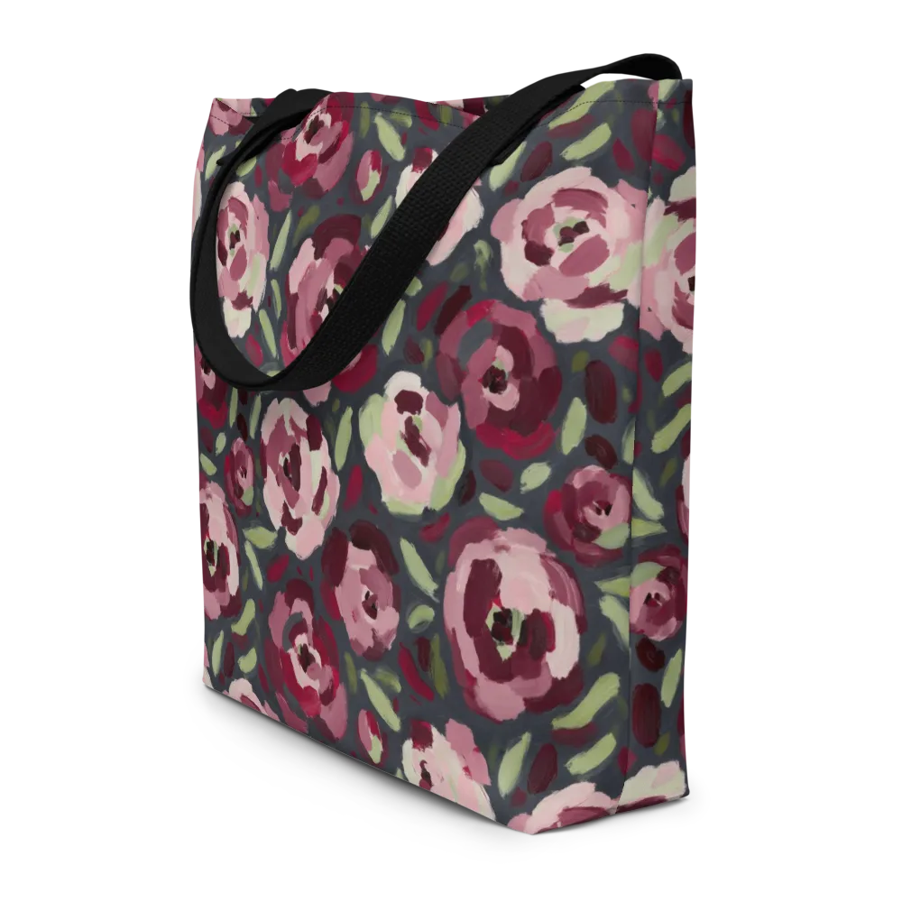 Painterly Nocturne on Large Tote Bag W/ Pocket — Front