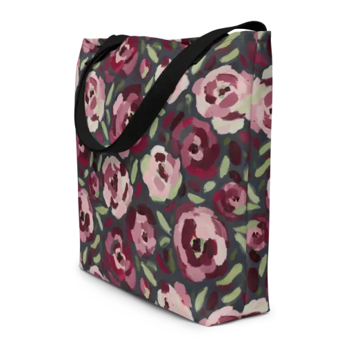 Painterly Nocturne on a Large Tote Bag W/ Pocket