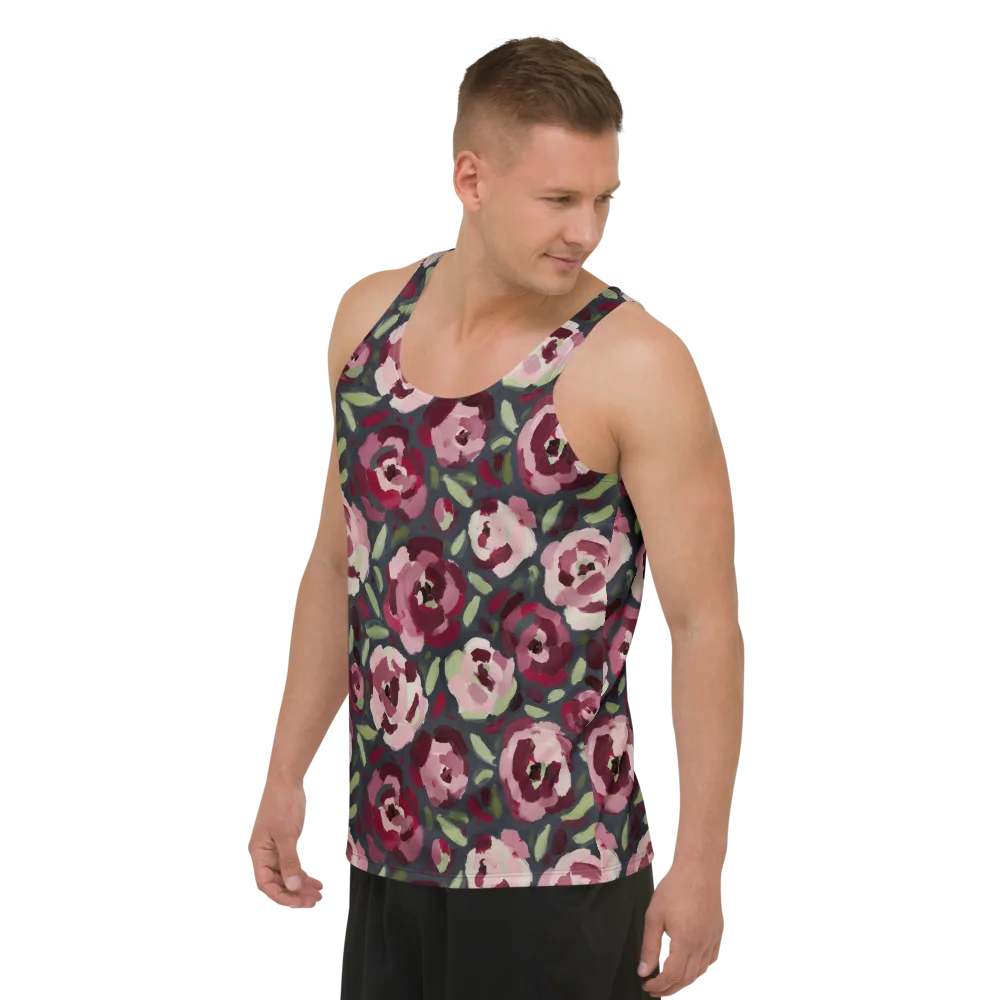 Painterly Nocturne on Men's Tank Top — Left Front