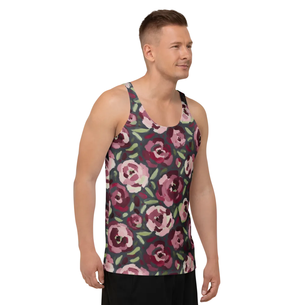 Painterly Nocturne on Men's Tank Top — Right Front