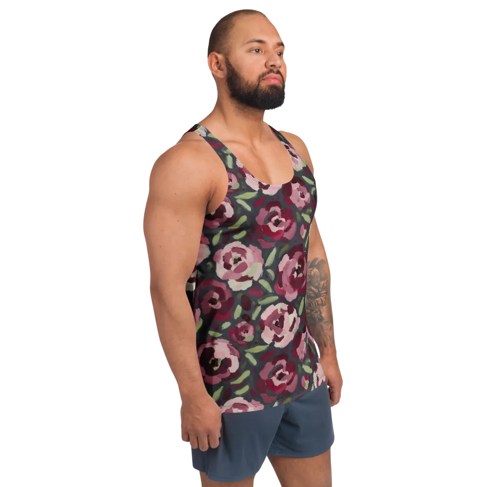 Painterly Nocturne on Men's Tank Top — Right Front