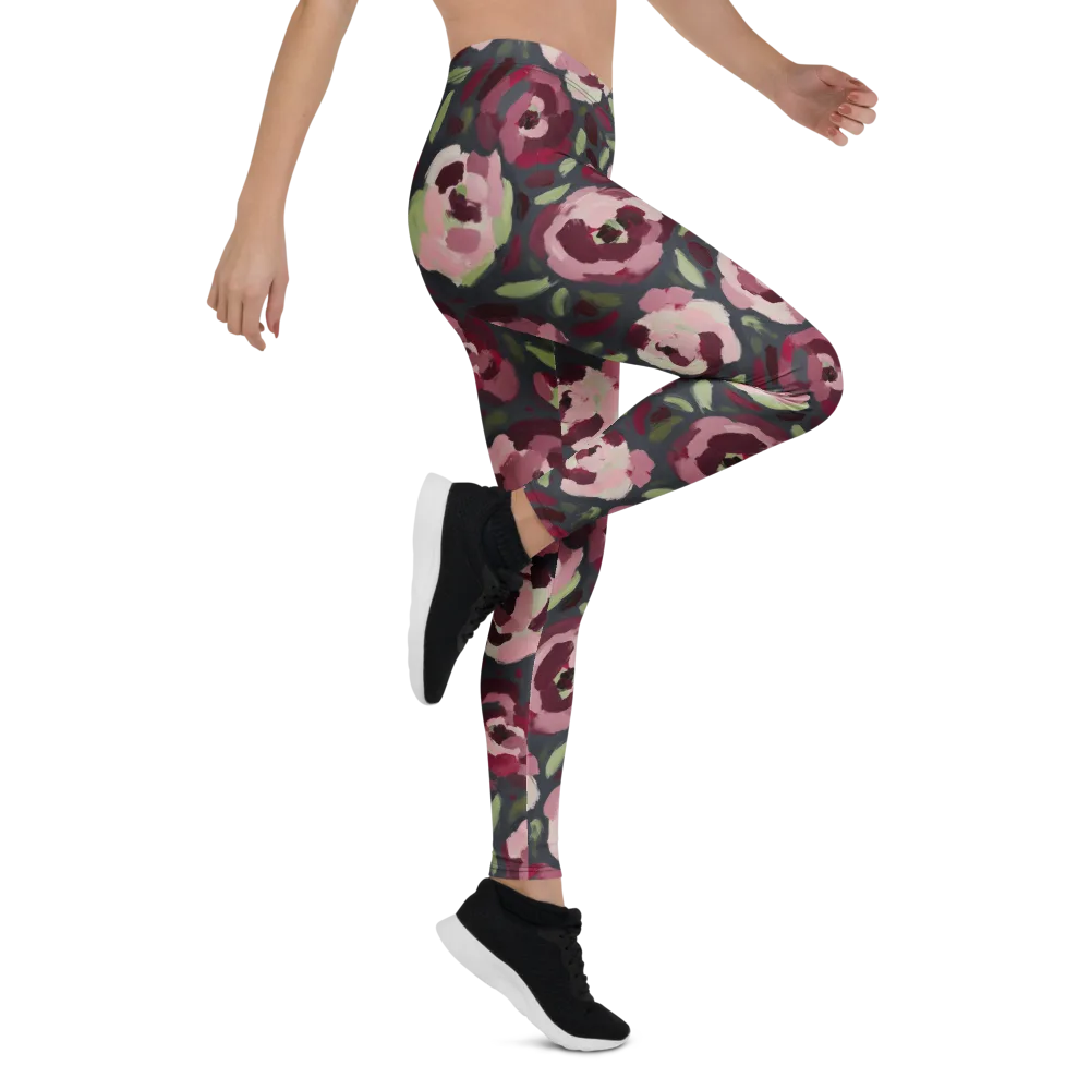 Painterly Nocturne on Leggings — Right