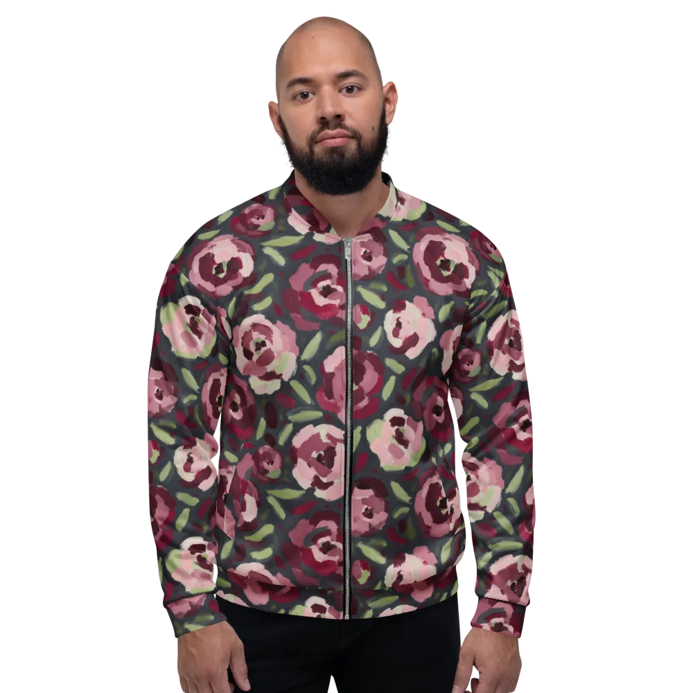 Painterly Nocturne on Bomber Jacket — Front