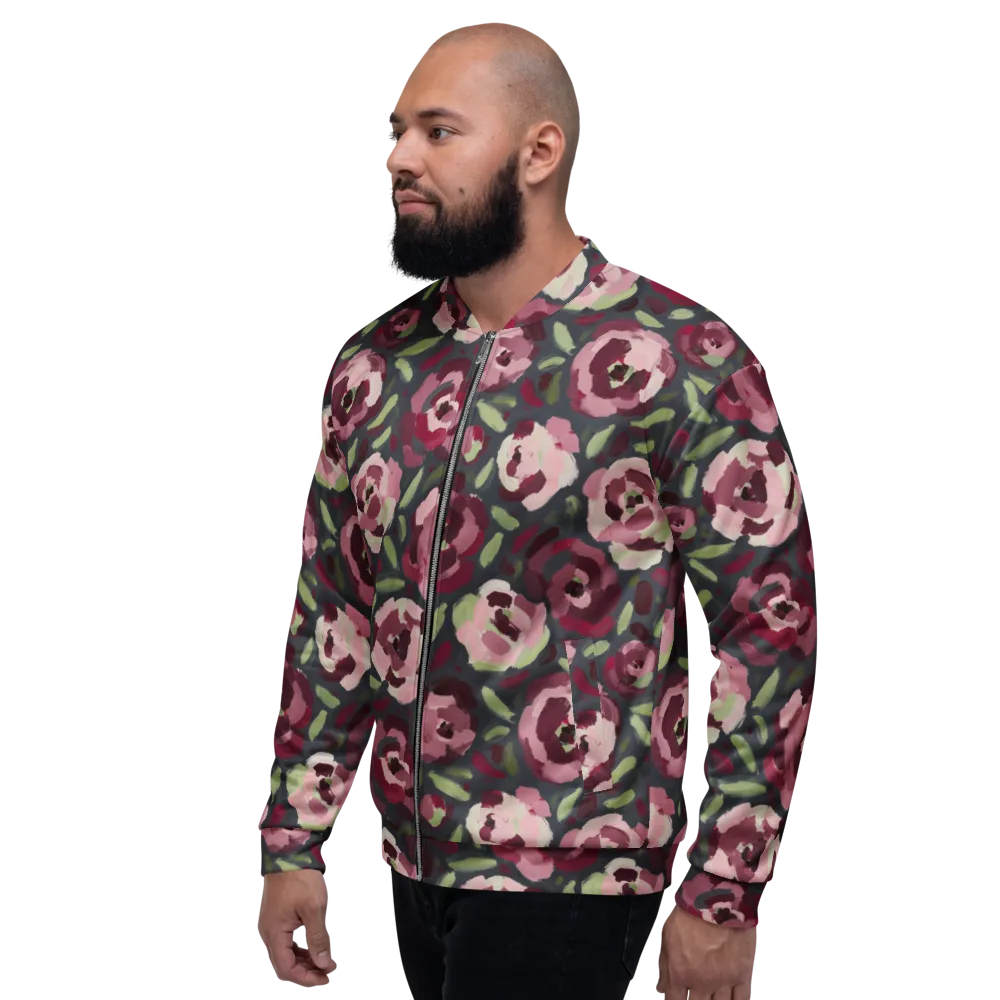 Painterly Nocturne on Bomber Jacket — Left