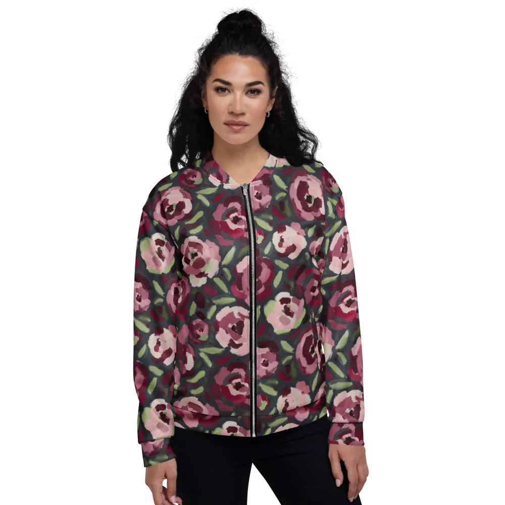Painterly Nocturne on Bomber Jacket — Front