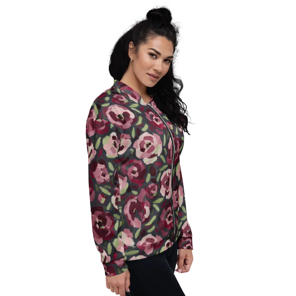 Painterly Nocturne on Bomber Jacket — Right