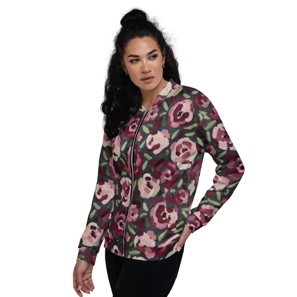 Painterly Nocturne on Bomber Jacket — Left