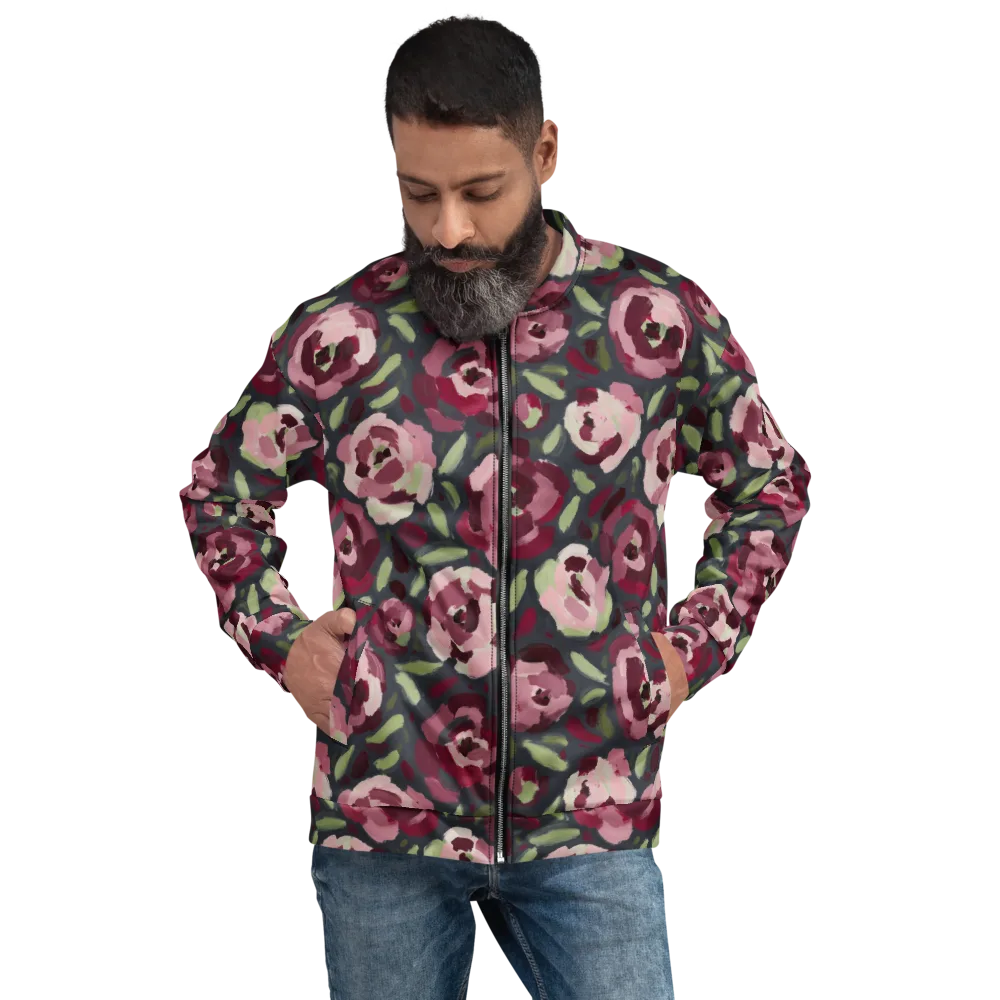 Painterly Nocturne on Bomber Jacket — Front