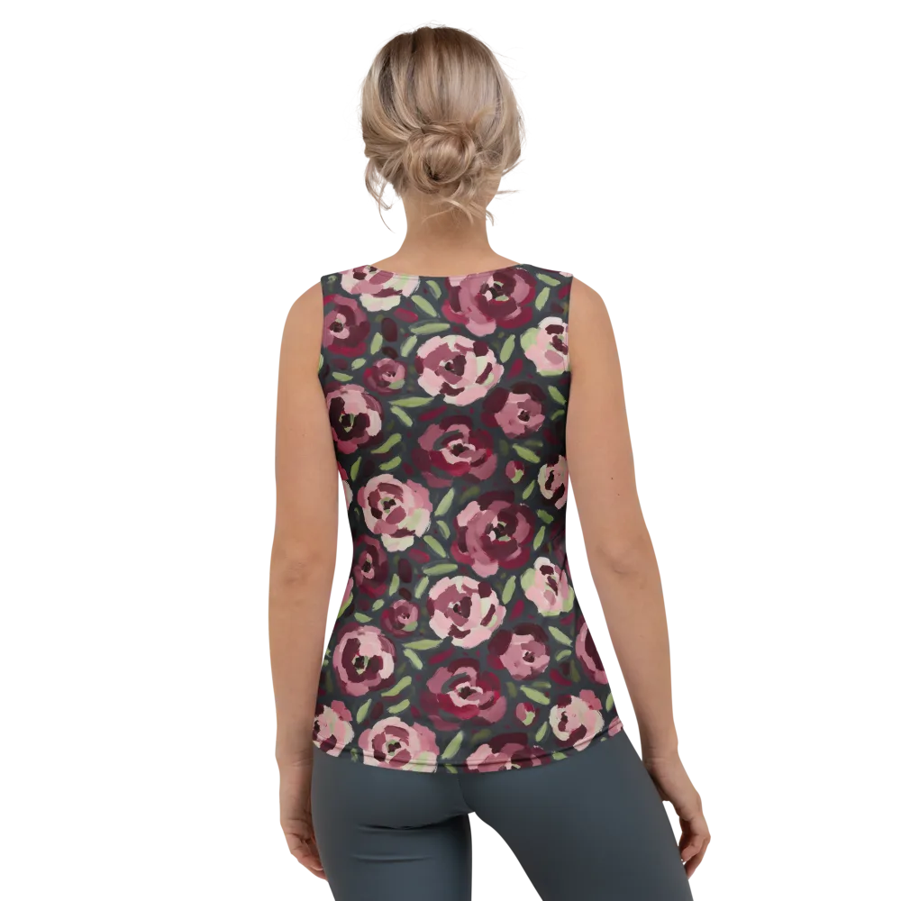 Painterly Nocturne on Women's Tank Top — Back