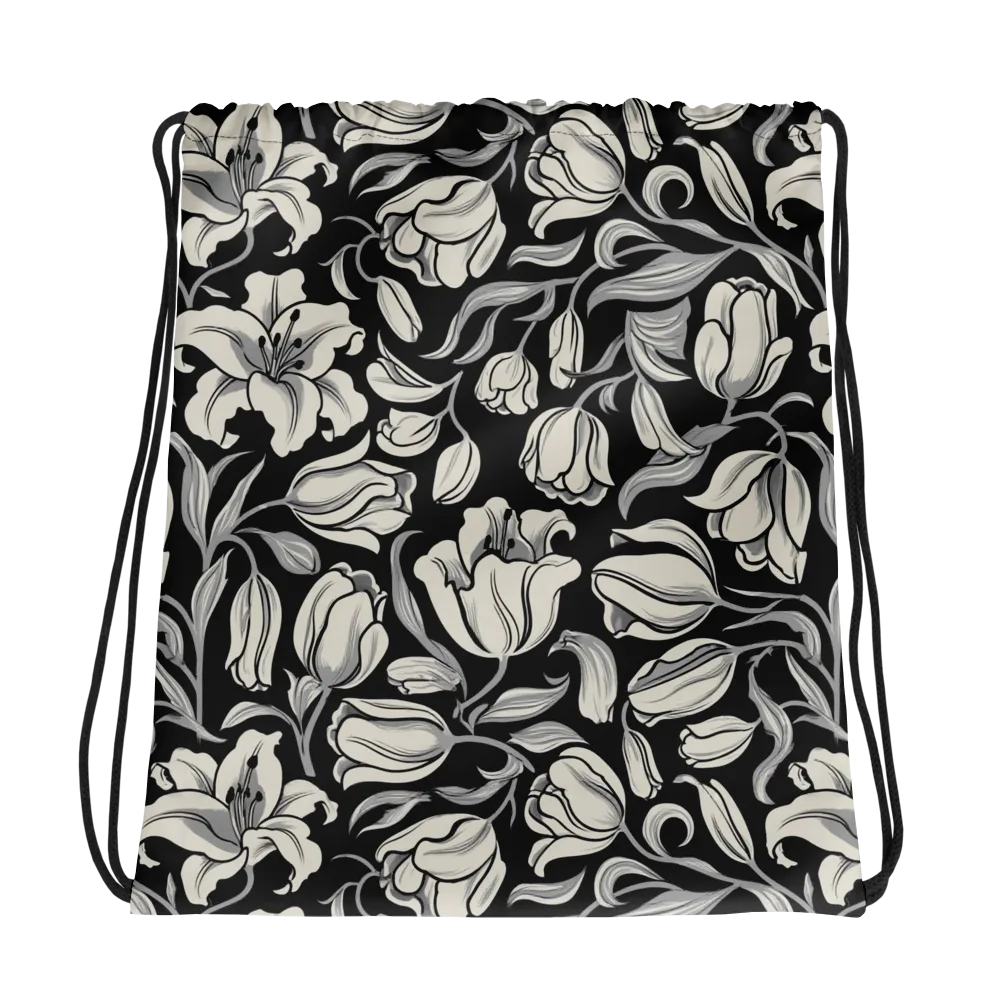 Midnight Lily on Drawstring Bag — Photo
