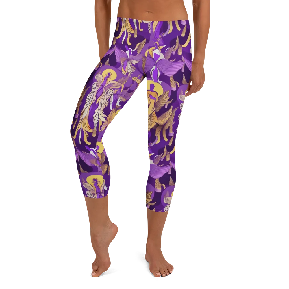 Violet Valhalla on Capri Leggings — Front