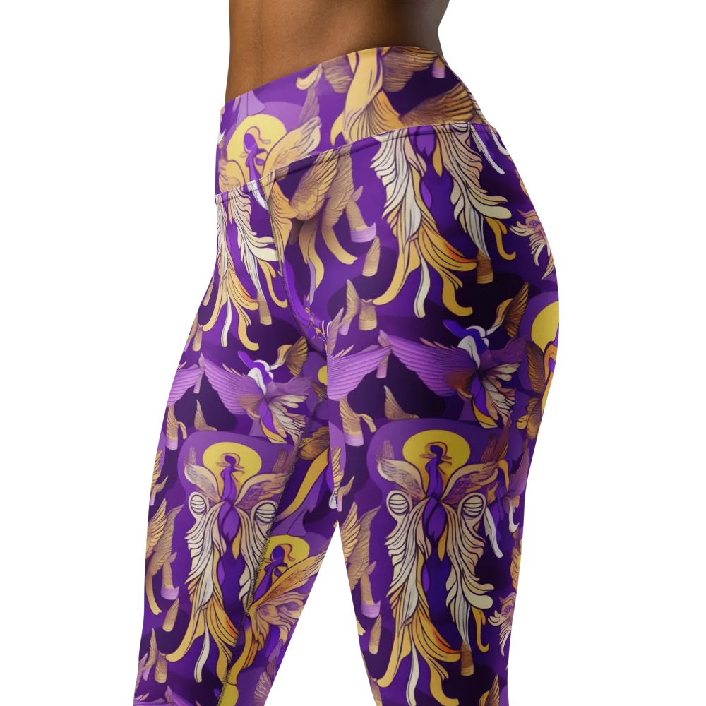 Violet Valhalla on Yoga Leggings — Left Front