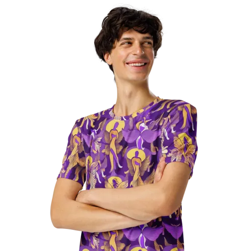 Violet Valhalla on a Men's Crew Neck T-Shirt