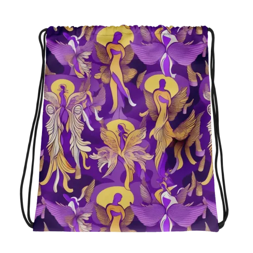 Violet Valhalla on a Drawstring Bag