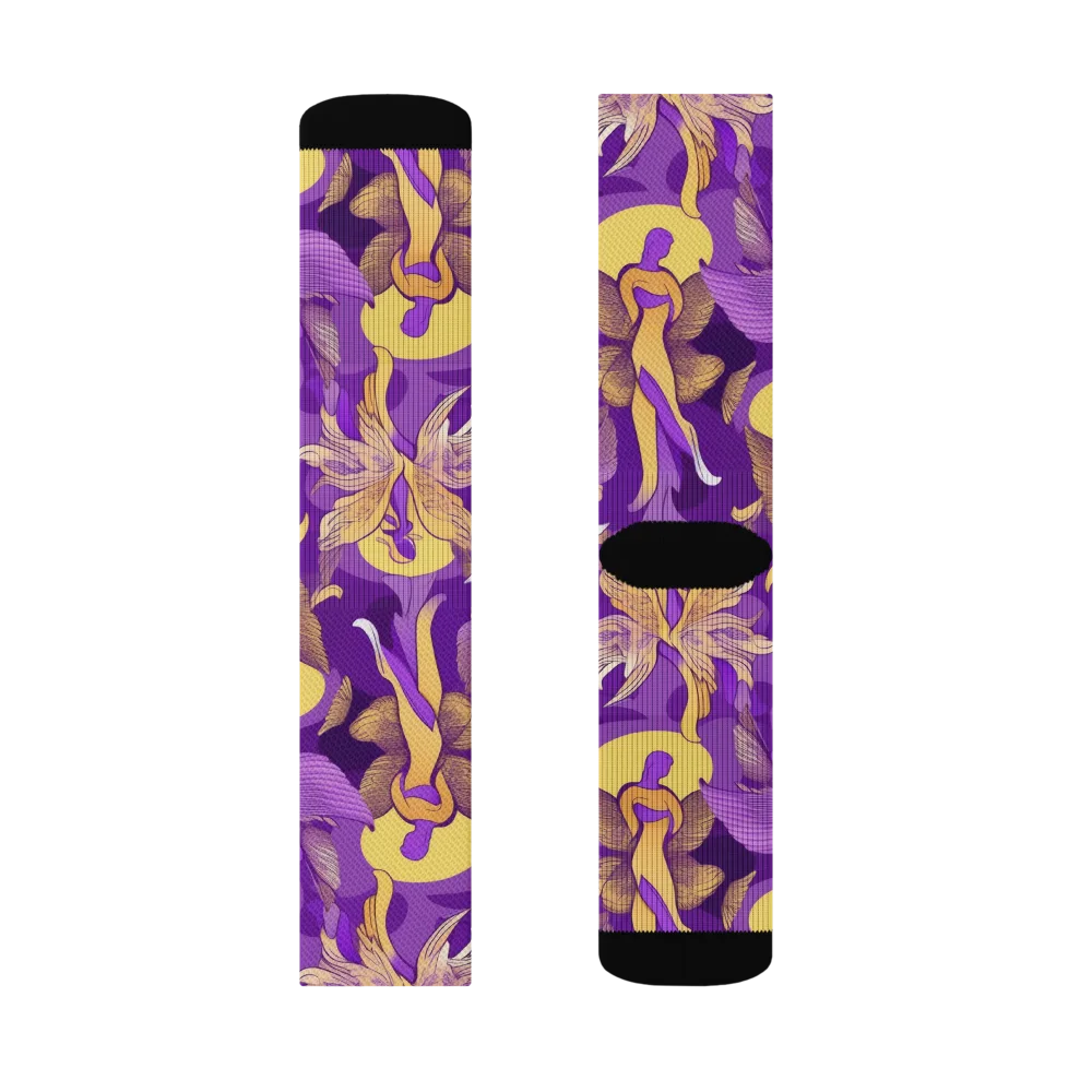 Violet Valhalla on Socks — Right Sock