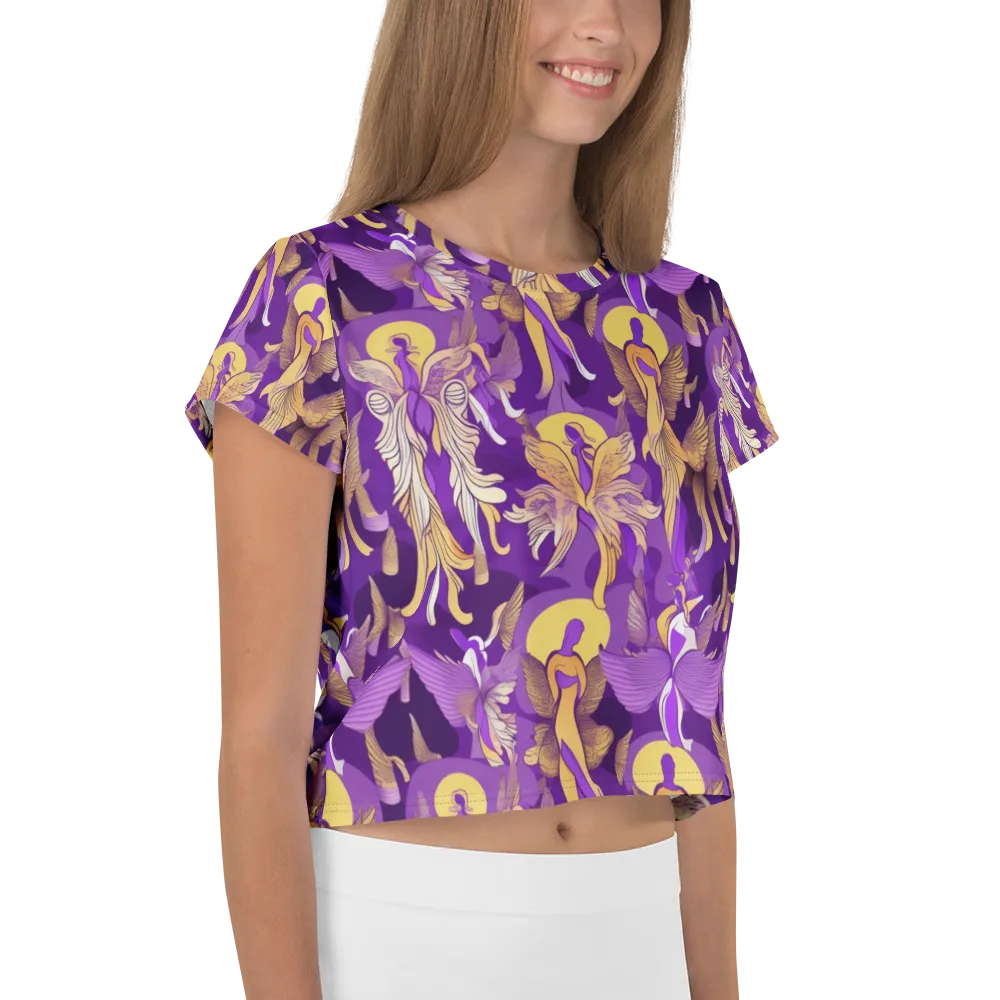 Violet Valhalla on Crop Tee — Right