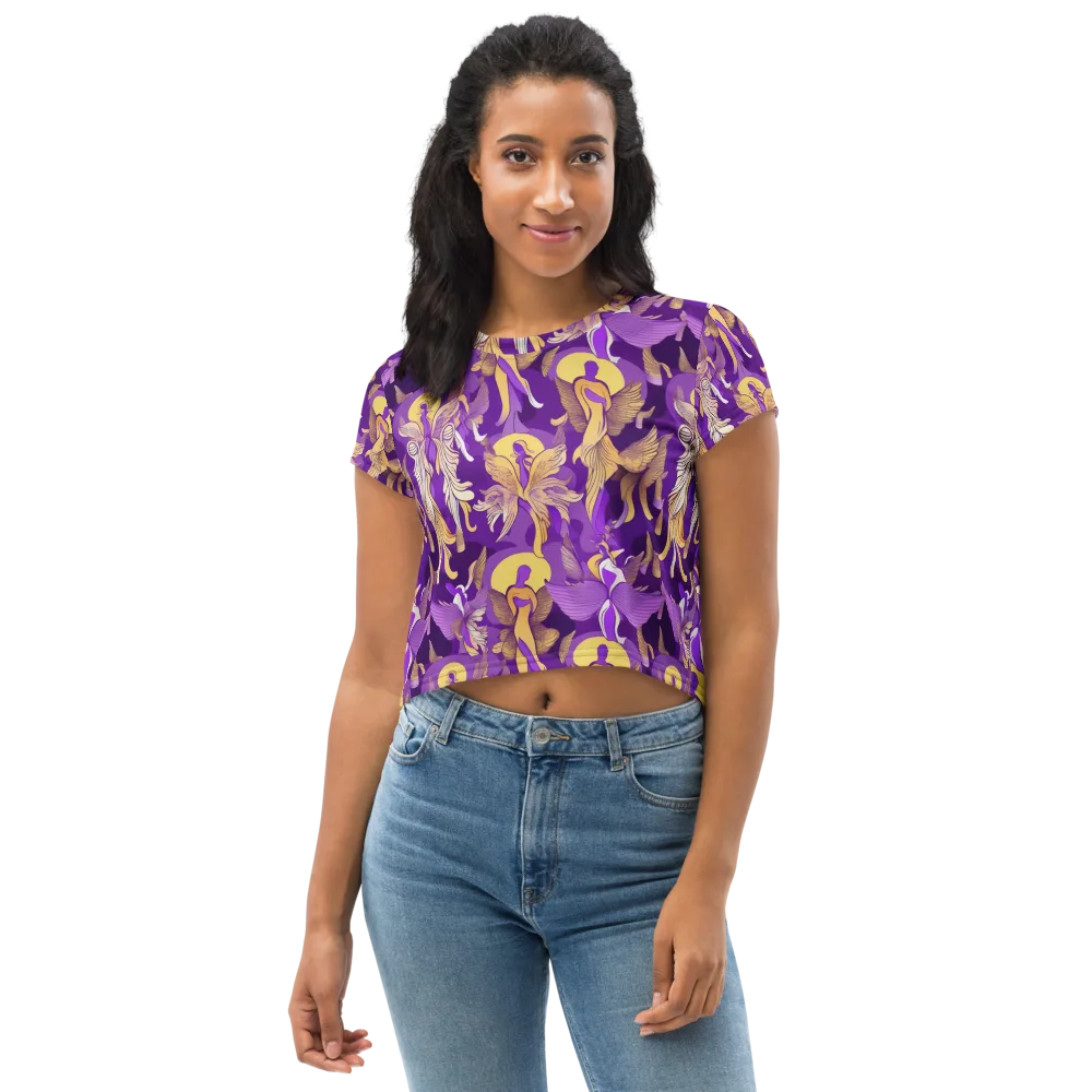 Violet Valhalla on Crop Tee — Front