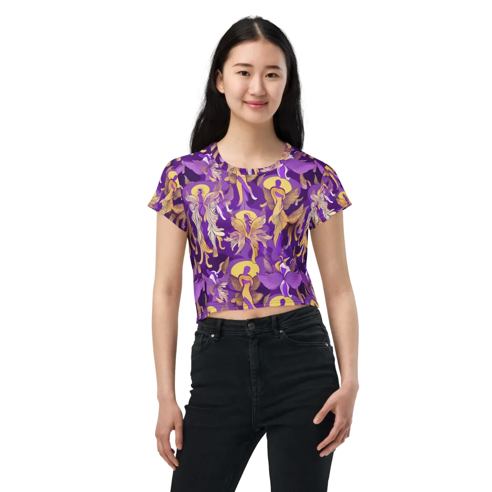 Violet Valhalla on Crop Tee — Front