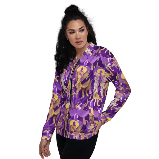 Violet Valhalla on a Bomber Jacket