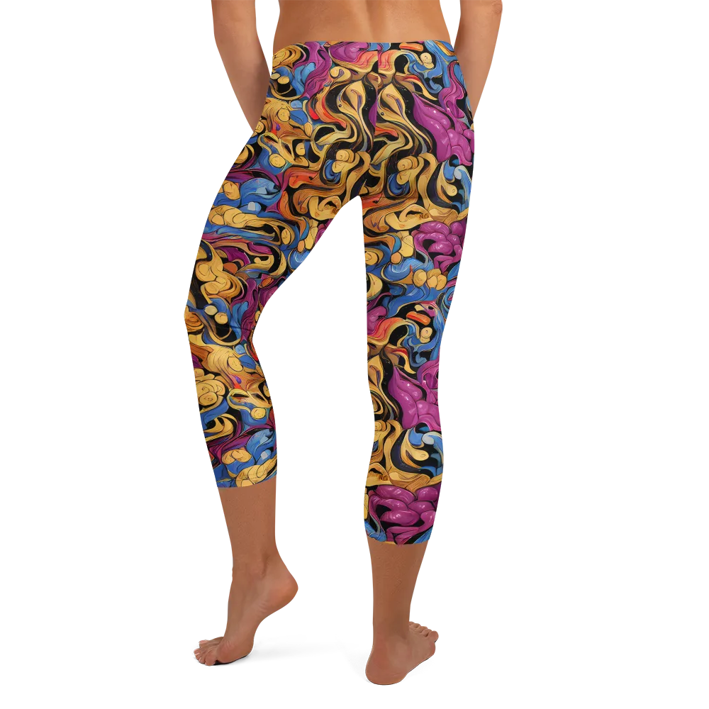 Bosschaert Whorls on Capri Leggings — Back