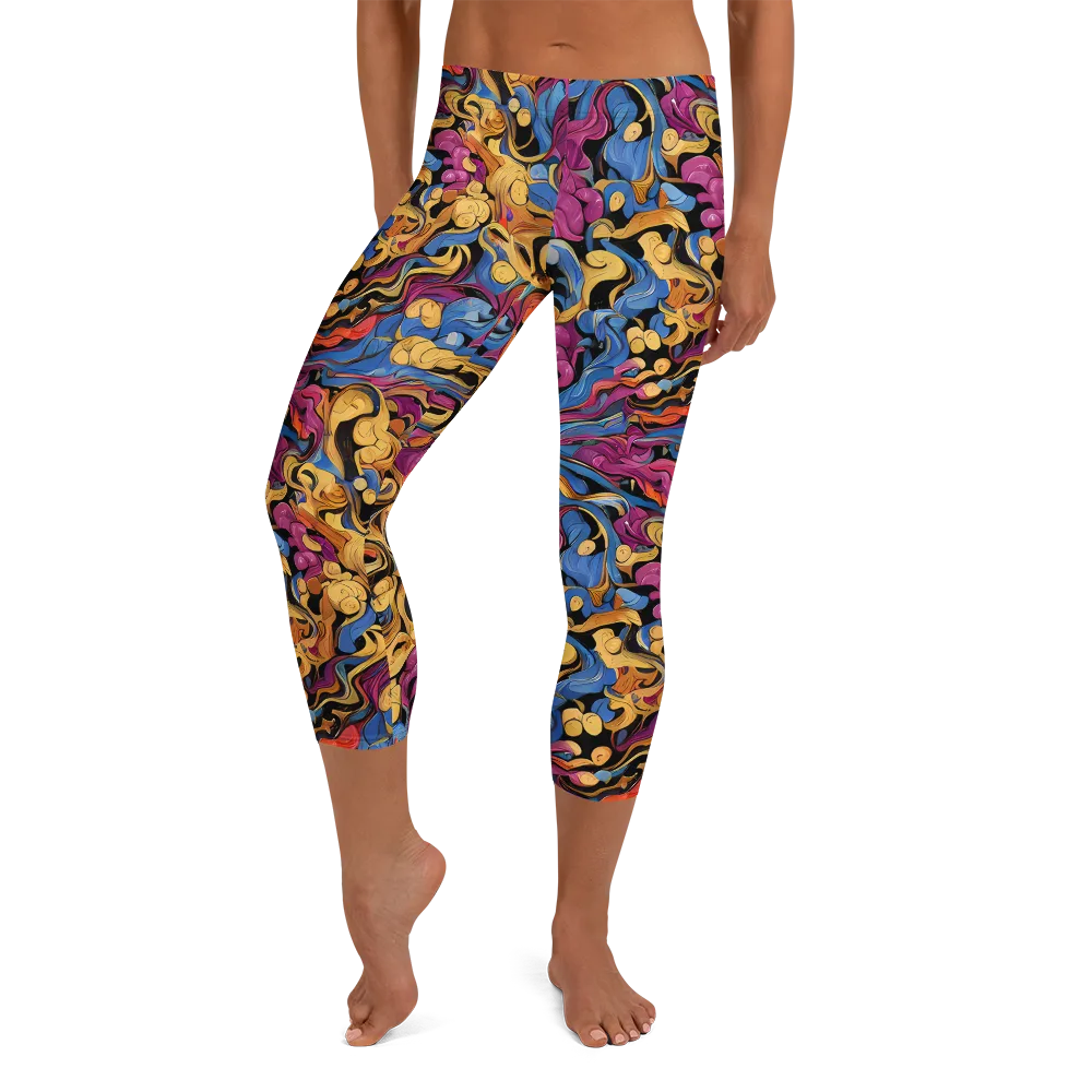 Bosschaert Whorls on Capri Leggings — Front