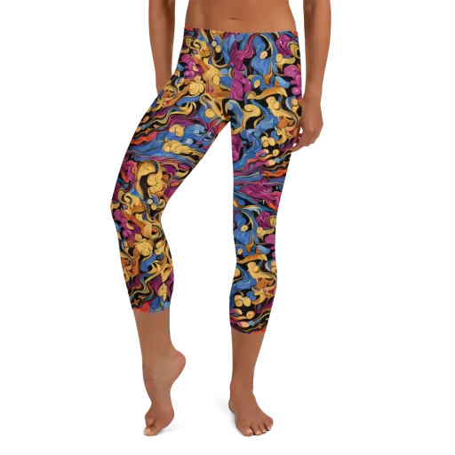 Bosschaert Whorls on a Capri Leggings