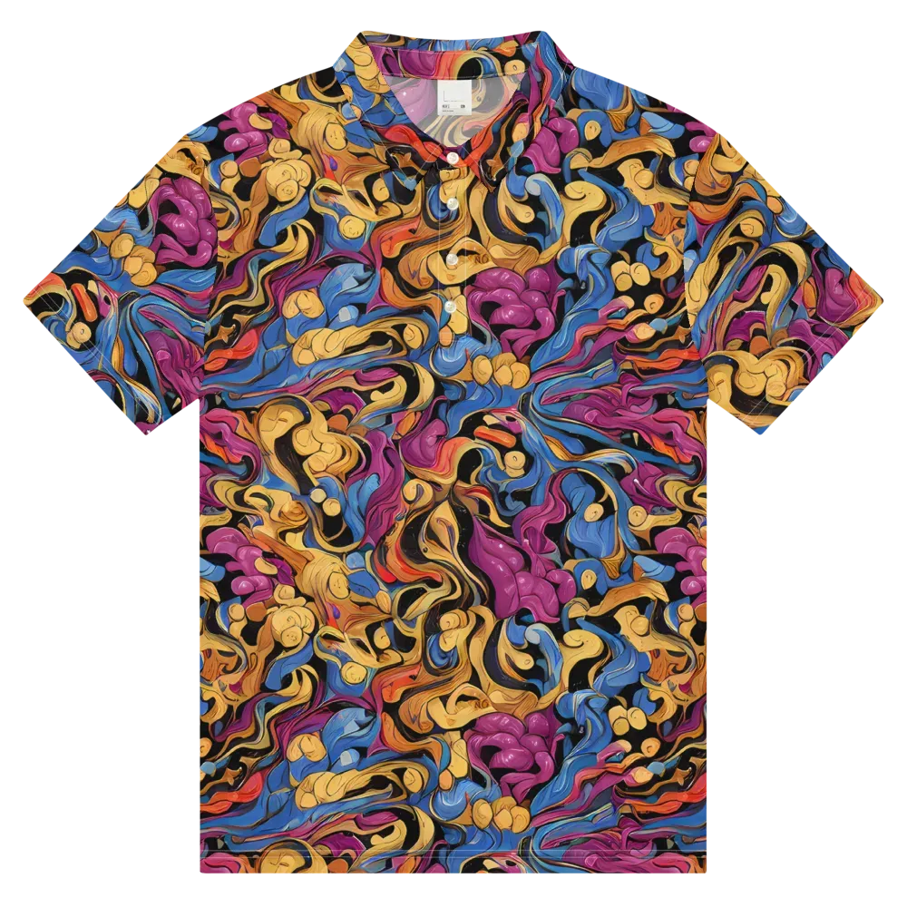 Bosschaert Whorls on Men's Slim Fit Polo Shirt — Front