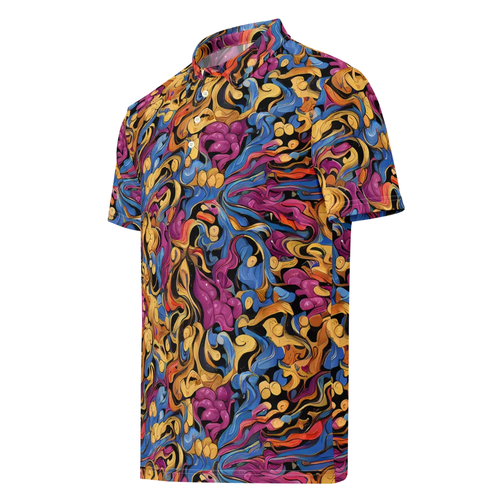 Bosschaert Whorls on Men's Slim Fit Polo Shirt — Left Front