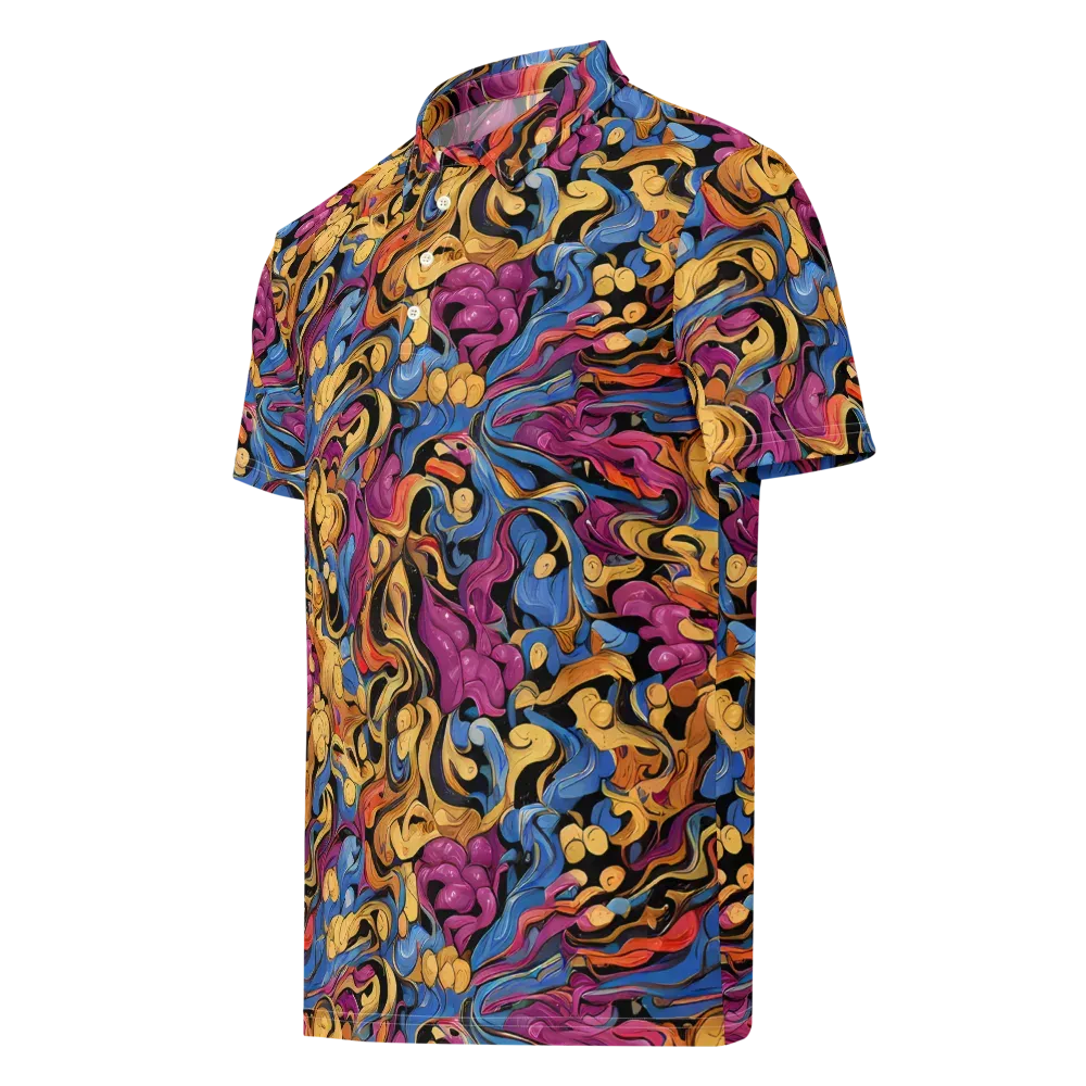 Bosschaert Whorls on Men's Slim Fit Polo Shirt — Left Front