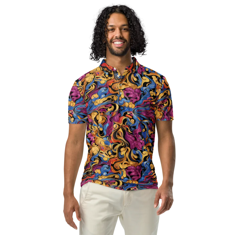 Bosschaert Whorls on Men's Slim Fit Polo Shirt — Front