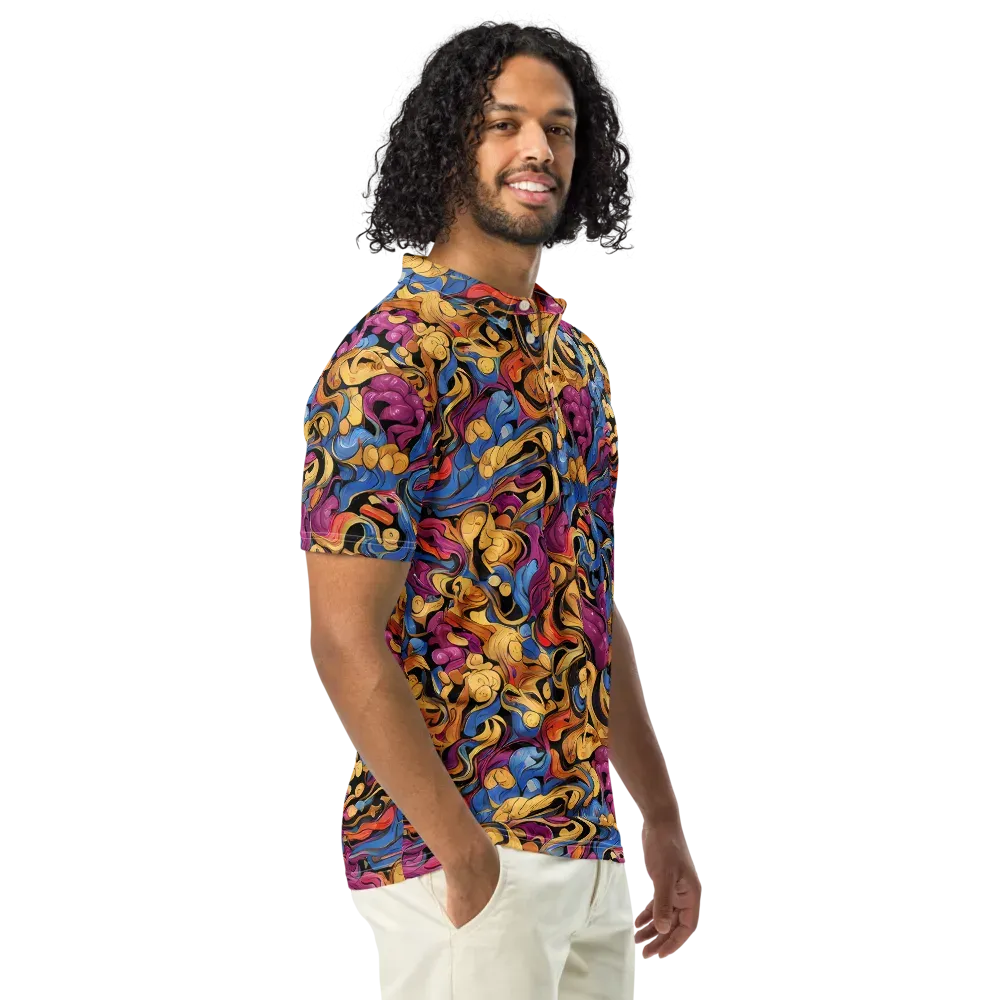 Bosschaert Whorls on Men's Slim Fit Polo Shirt — Right Front