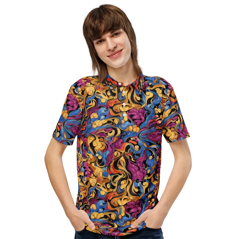 Bosschaert Whorls on Men's Slim Fit Polo Shirt — Front