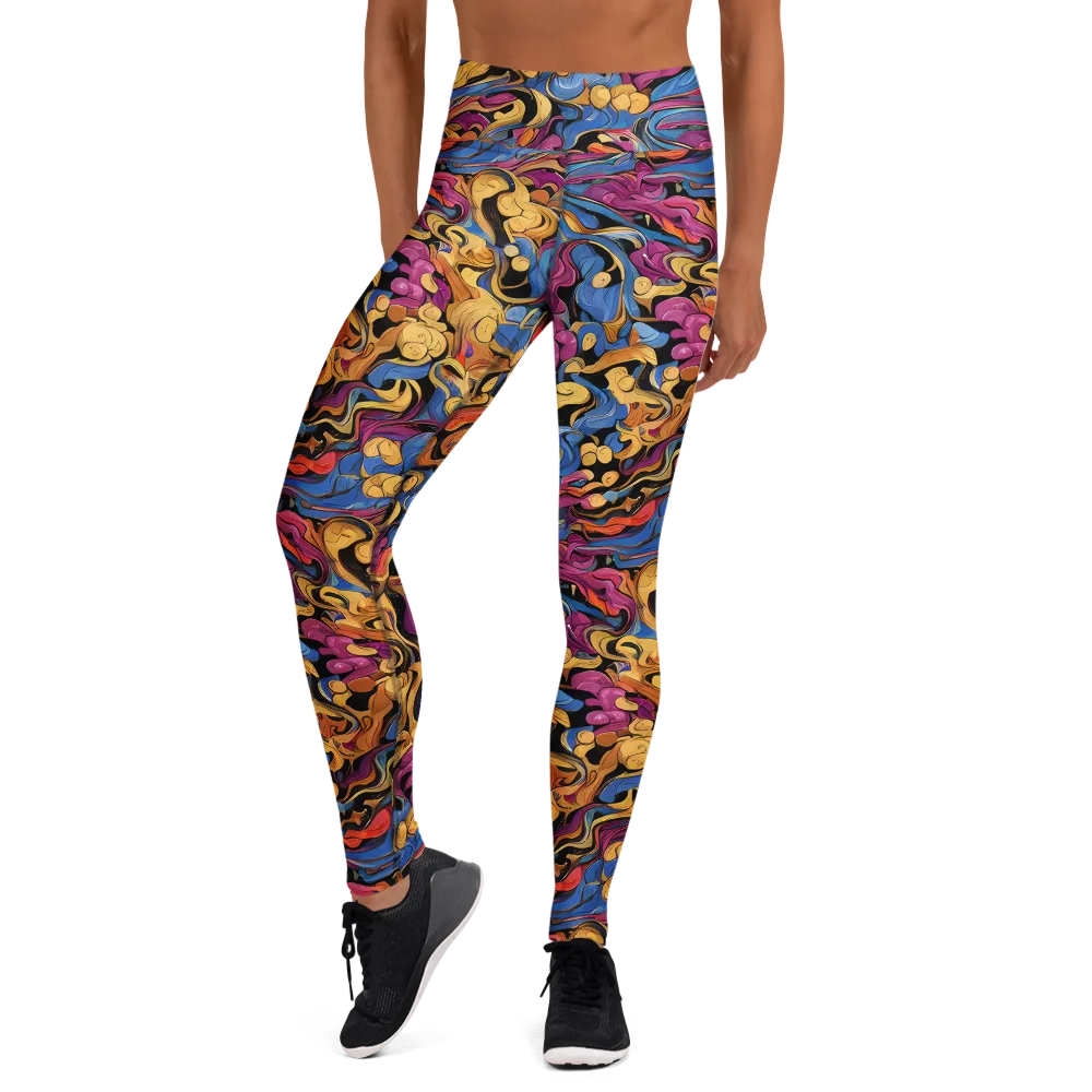 Bosschaert Whorls on Yoga Leggings — Front