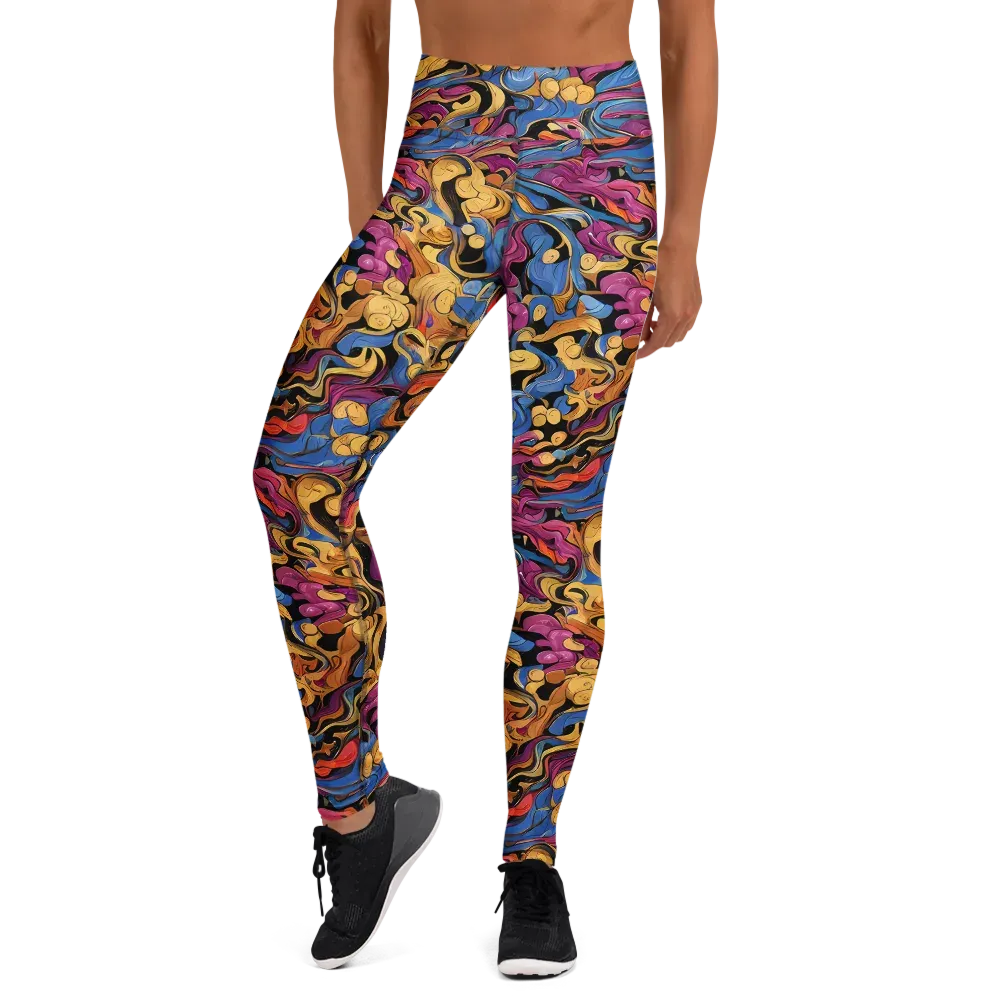 Bosschaert Whorls on Yoga Leggings — Front