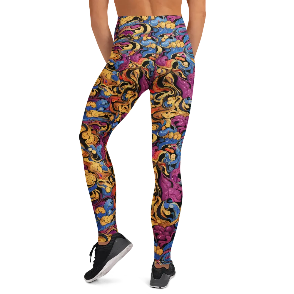 Bosschaert Whorls on Yoga Leggings — Back