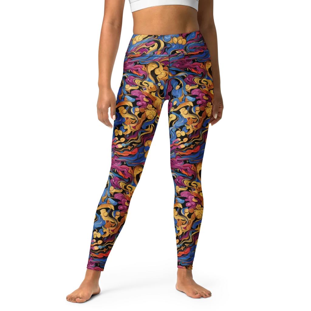 Bosschaert Whorls on Yoga Leggings — Front