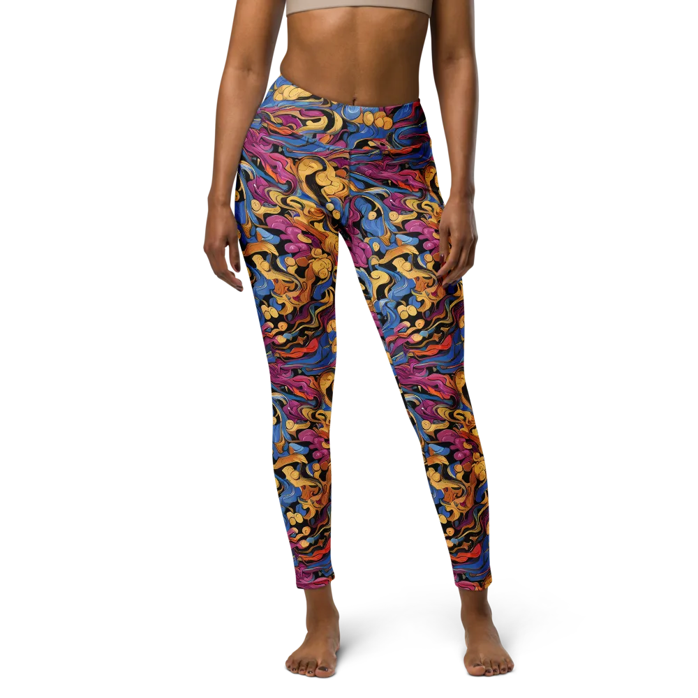 Bosschaert Whorls on Yoga Leggings — Front