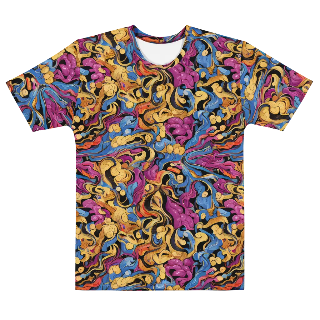 Bosschaert Whorls on Men's Cotton Crew Neck T-Shirt — Front